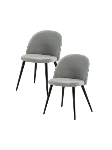 ebuy24 Esszimmerstuhl Skagen  Grau 2er Set