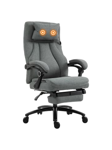 Vinsetto Massage-Bürostuhl-64B x 74T x 109-117H cm-Grau