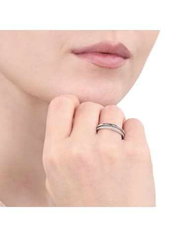 Tom Tailor Ring Silber 925, rhodiniert in silber