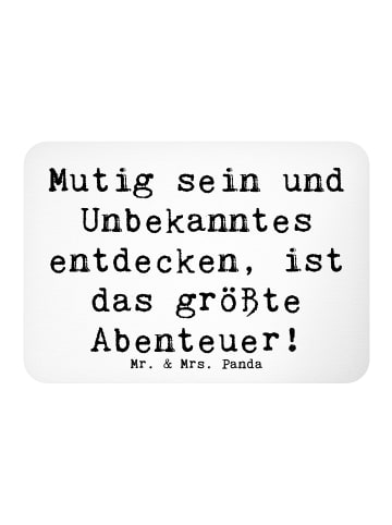 Mr. & Mrs. Panda Kühlschrankmagnet Spruch Unbekannte Orte erkund... in Weiß