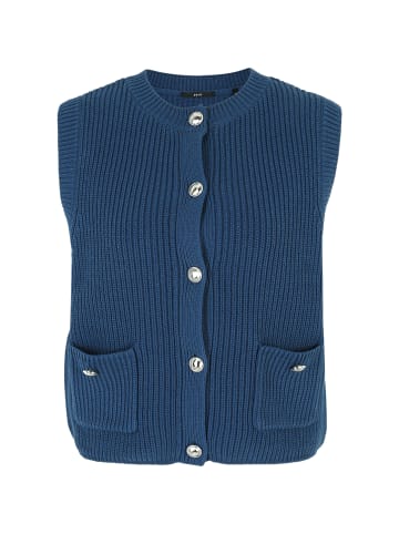 Zero  Strickweste mit Knopfleiste in Ensign Blue