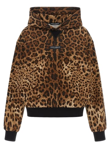 Dolce & Gabbana Braun Baumwolle Hoodie