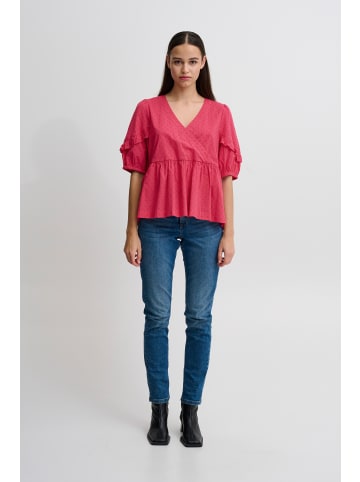 ICHI Langarm - Hemd IHFOLONA Loose fit in Raspberry Wine