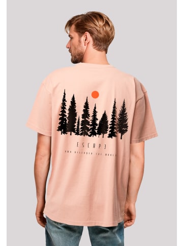 F4NT4STIC Heavy Oversize T-Shirt Oversize Escape Discover the World Forest in amber