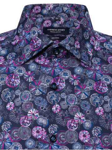 Andrew James Hemd in marine mehrfarbig
