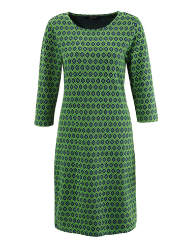 Aniston SELECTED Jerseykleid in apfelgrün-royalblau-schwarz