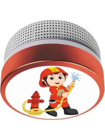 COFI 1453 Rauchmelder Kinder Design Feuerwehrmann in Rot