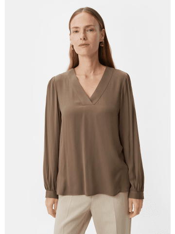 comma Bluse langarm in Braun