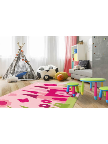 Kurzflor Teppich Johanna 4191 in Pink