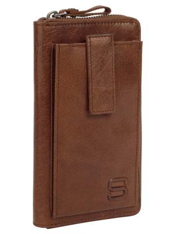 SPIKES & SPARROW Geldbörse echt Leder in cognac