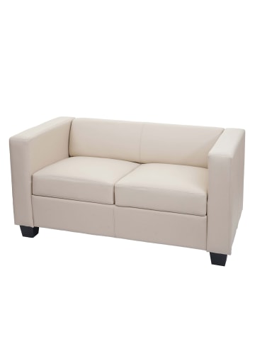 MCW 2er Sofa Lille, Leder, creme