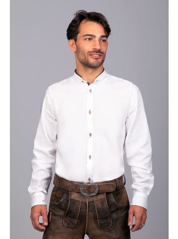 Edelnice Edelnice Trachtenhemd Simon blau in weiß