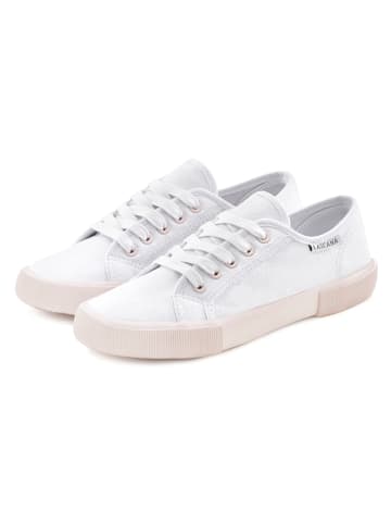 LASCANA Sneaker in weiß-rosa