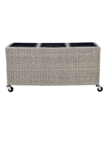 Beliani Indoor Blumentopf BELLIS in Braun - (W) 82 x (H) 40 x (L) 28 cm