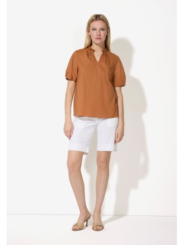 More & More Kurzarmbluse in clay brown