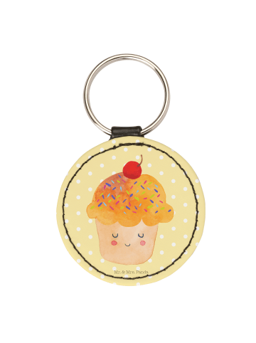 Mr. & Mrs. Panda Anhänger Cupcake ohne Spruch in Gelb Pastell