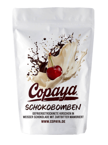 Granar 1kg Schokobombe Kirschen in weißer Schokolade und Zartbitterschokolade 