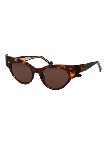 Damen Sonnenbrillen Schmetterling Havanna