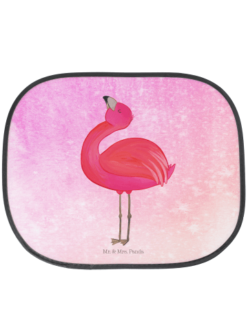 Mr. & Mrs. Panda Sonnenschutz Auto Flamingo Stolz ohne Spruch in Aquarell Pink