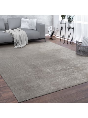 KADIMA DESIGN Teppich Kurzflor waschbar Unifarben Wohnzimmer in Grau