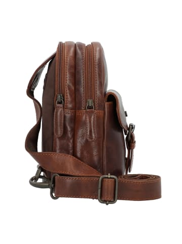 Greenburry Rugged Umhängetasche Leder 17 cm in brown