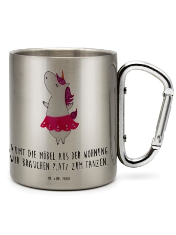 Mr. & Mrs. Panda Thermobecher Einhorn Ballerina mit Spruch in Silber