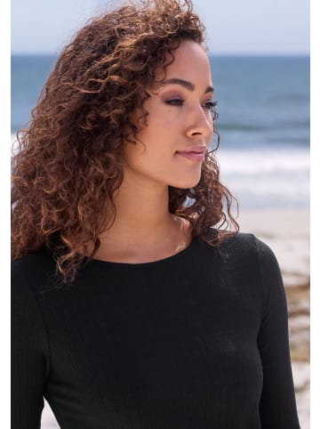 Vivance by Lascana Langarmshirt in schwarz, eucalyptus