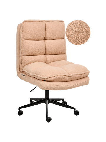 Beliani Chefsessel ADDISON in Rosa/Schwarz - (W) 56 x (H) 98 x (L) 56 cm