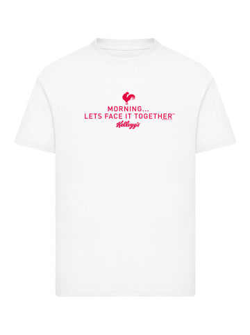 F4NT4STIC T-Shirt Kellogg's Breakfast Cereals Morning Lets Face It in weiß