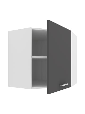 VCM Eckschrank Küchenschrank Hängeschrank Küche Esilo in Weiß / Anthrazit
