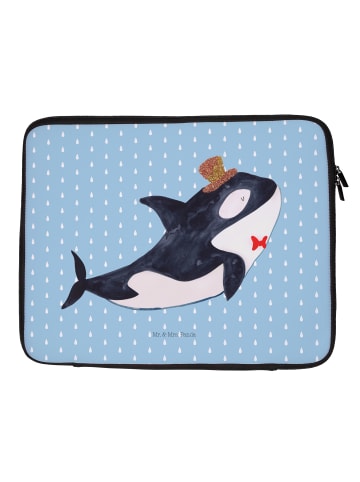 Mr. & Mrs. Panda Notebook Tasche Orca Zylinder ohne Spruch in Blau Pastell