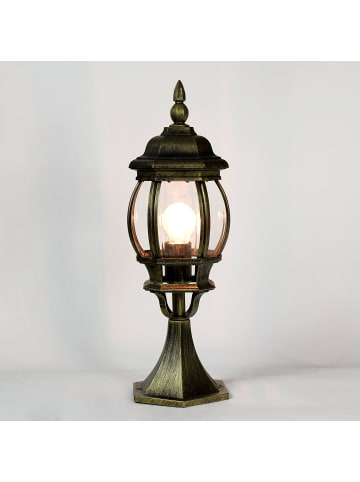 Licht-Erlebnisse Wegeleuchte (B)15.5 x (L)15.5 x (H)50.5 cm in Gold Antik