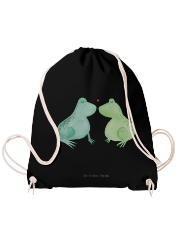 Mr. & Mrs. Panda Jutebeutel Frosch Liebe ohne Spruch in Schwarz