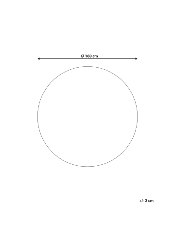 Beliani Kurzflor SALVORI in Weiß - (W) 160 x (L) 160 cm