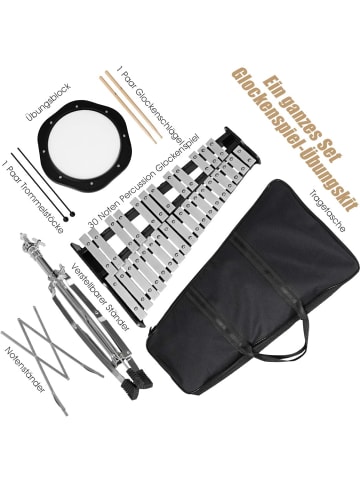 COSTWAY Glockenspiel Set in Schwarz