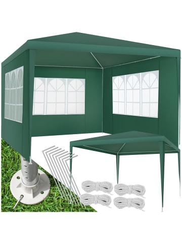 tectake Partyzelt Barinas mit 3 Seitenteilen, wasserdicht, 3x3m
