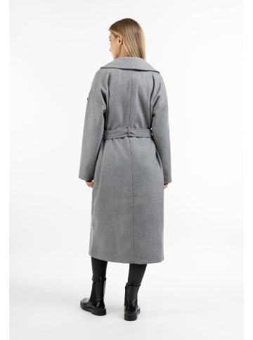 DreiMaster Damen Übergangsmantel Aus Wollgemisch in Grau Melange