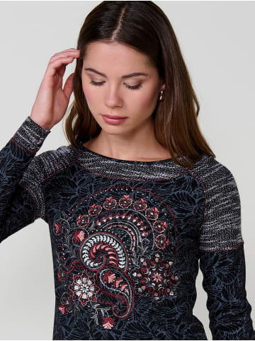 KOROSHI Besticktes Langarm-T-Shirt für Damen in SCHWARZ