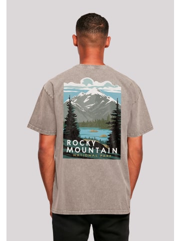 F4NT4STIC Oversize T-Shirt US National Parks Rocky Mountain National Park in Asphalt