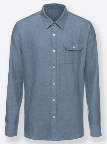 WITT WEIDEN Langarm-Hemd in blau