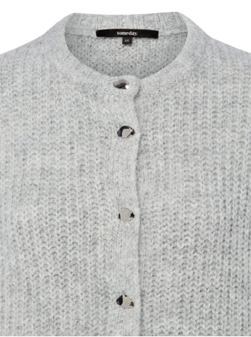 Someday Strickjacke Tiah in grau silber - 0001