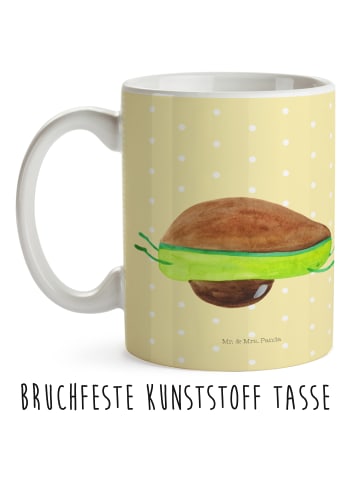 Mr. & Mrs. Panda Kaffeetasse Avocado Yoga ohne Spruch in Gelb Pastell