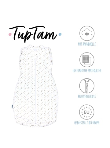 TupTam Babay Schlafsack Pucksack Round in weiß/beige