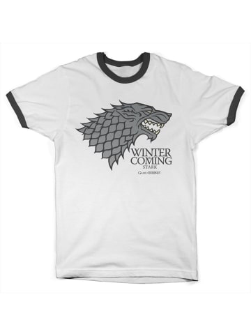 Game of Thrones T-Shirt "Stark Sigil Ringer Tee" in Weiß