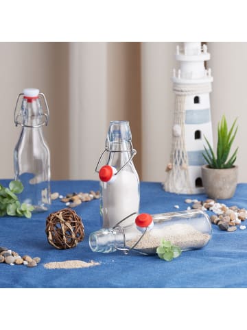relaxdays 24 x Glasflaschen in Transparent - 250 ml
