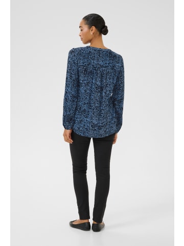 Kaffe Bluse langarm KApollie Regular fit in Midnight/Blue Graphic Dot