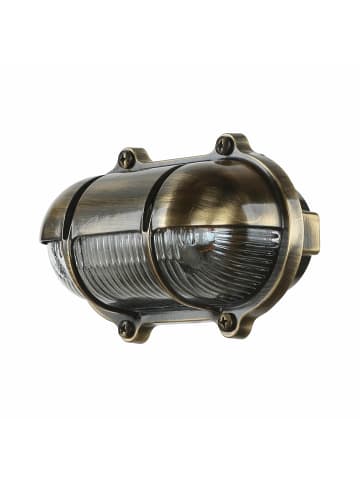 Licht-Erlebnisse Außen Wandlampe (B)21 x (H)12 cm in Messing AntikMessing Antik