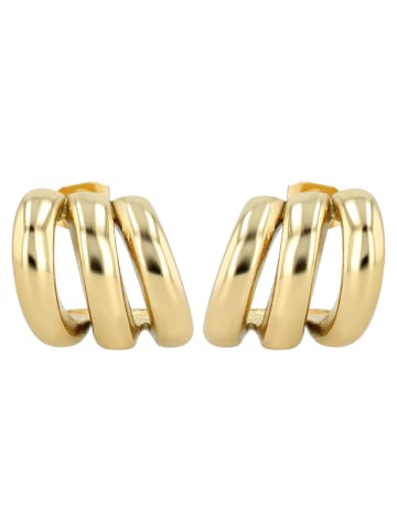 Adeliás Damen Ohrringe – Creole aus Edelstahl in gold