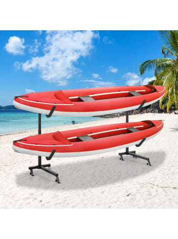 COSTWAY Kajak Halterung freistehend in Schwarz