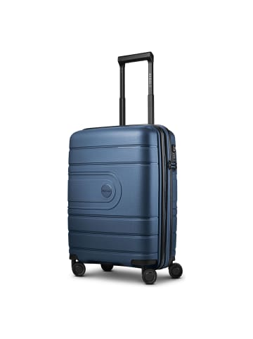 Redolz Essentials 11 4 Rollen Kabinentrolley 55 cm mit Dehnfalte midnight blue